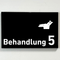 Praxisschild Acrylglas / Folienaufkleber Behandlung 1-9 Zahnarzt zum Kleben