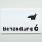 Praxisschild Acrylglas / Folienaufkleber Behandlung 1-9 Zahnarzt zum Kleben