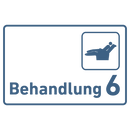 Praxisschild Acrylglas / Folienaufkleber Behandlung 1-9 Zahnarzt zum Kleben