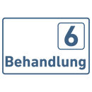 Praxisschild Acrylglas / Folienaufkleber Behandlung 1-9 zum Kleben