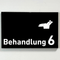 Praxisschild Acrylglas / Folienaufkleber Behandlung 1-9 Zahnarzt zum Kleben