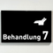 Praxisschild Acrylglas / Folienaufkleber Behandlung 1-9 Zahnarzt zum Kleben