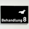 Praxisschild Acrylglas / Folienaufkleber Behandlung 1-9 Zahnarzt zum Kleben