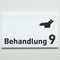 Praxisschild Acrylglas / Folienaufkleber Behandlung 1-9 Zahnarzt zum Kleben