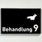 Praxisschild Acrylglas / Folienaufkleber Behandlung 1-9 Zahnarzt zum Kleben