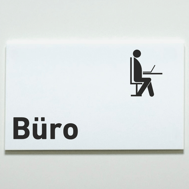 Schild für Ihre Praxis aus Acrylglas / Folienaufkleber Büro zum Kleben