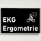 Praxisschild aus Acryl / Folie EKG - Ergometrie zum Kleben