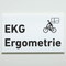 Praxisschild aus Acryl / Folie EKG - Ergometrie zum Kleben