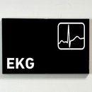 Praxisschild aus Acryl / Folie EKG zum Kleben