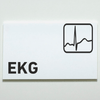 Praxisschild aus Acryl / Folie EKG  in 130 x 200 mm zum Kleben