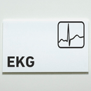 Praxisschild aus Acryl / Folie EKG zum Kleben