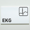 Praxisschild aus Acryl / Folie EKG zum Kleben