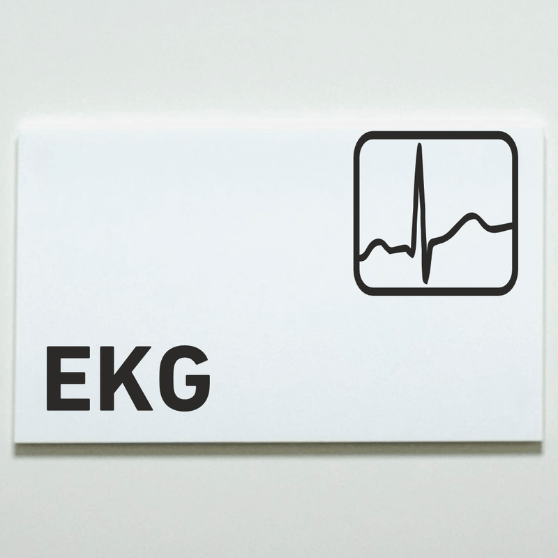 Praxisschild aus Acryl / Folie EKG zum Kleben