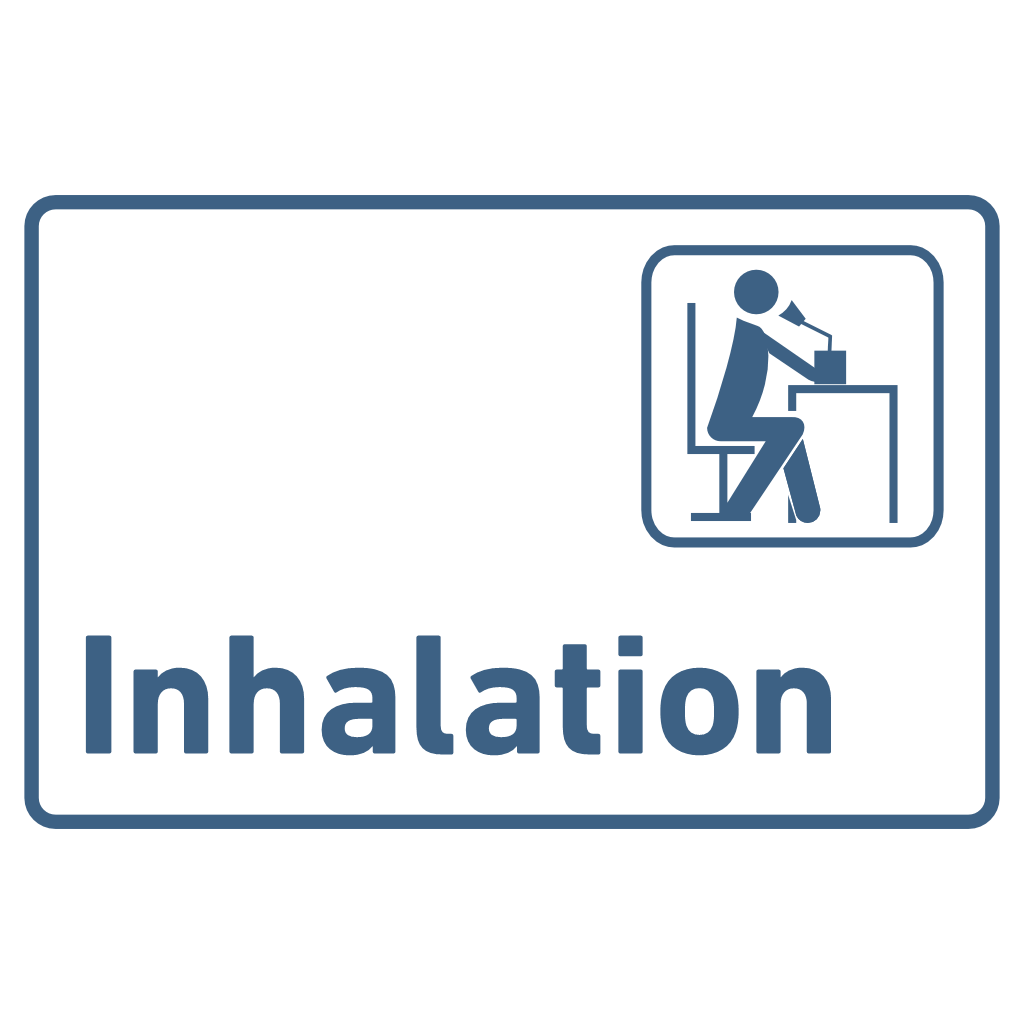 Inhalation Praxis Schilder aus Acrylglas / Folienaufkleber in 130 x 200 mm zum Kleben