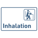 Praxisschild Acrylglas / Folienaufkleber Inhalation zum Kleben