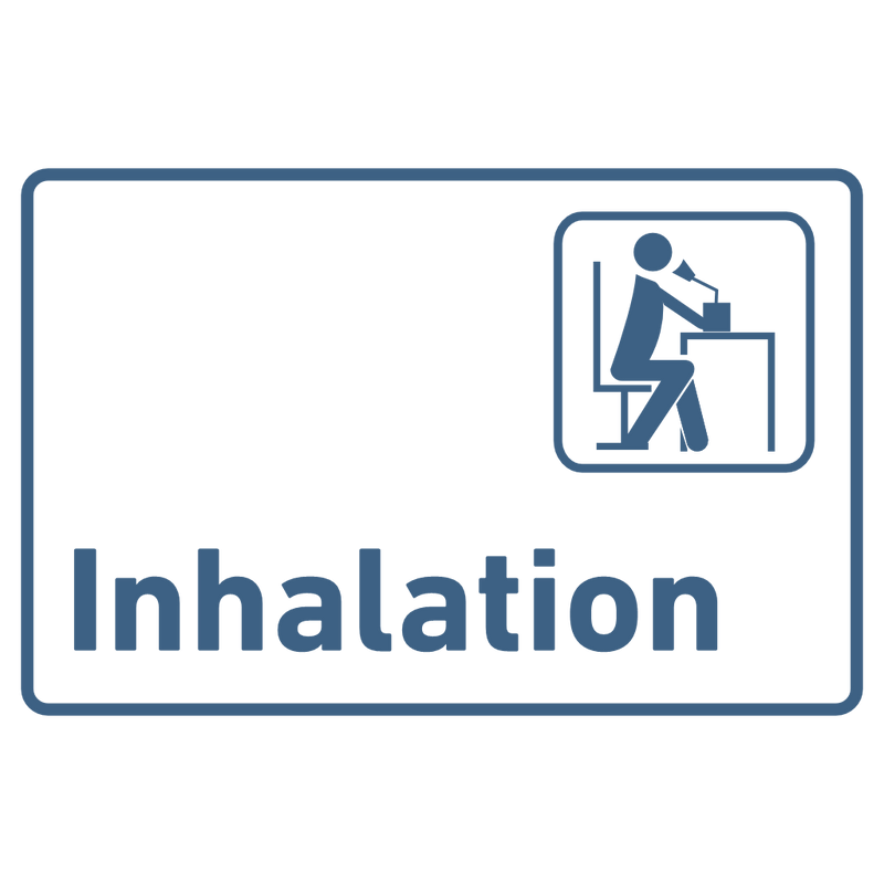 Praxisschild Acrylglas / Folienaufkleber Inhalation zum Kleben