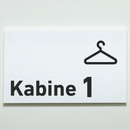 Praxisschild Acrylglas / Folienaufkleber Kabine 1-4 zum Kleben