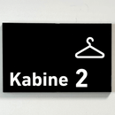 Praxisschild Acrylglas / Folienaufkleber Kabine 1-4 zum Kleben