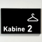 Praxisschild Acrylglas / Folienaufkleber Kabine 1-4 zum Kleben