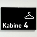 Praxisschild Acrylglas / Folienaufkleber Kabine 1-4 zum Kleben