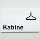 Praxisschild Acrylglas / Folienaufkleber Kabine 1-4 zum Kleben