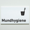 Schild für Ihre Praxis aus Acrylglas / Folienaufkleber Mundhygiene  in 130 x 200 mm zum Kleben