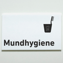 Schild für Ihre Praxis aus Acrylglas / Folienaufkleber Mundhygiene zum Kleben