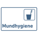 Schild für Ihre Praxis aus Acrylglas / Folienaufkleber Mundhygiene zum Kleben