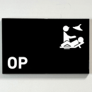 Praxisschild Acrylglas / Folienaufkleber OP zum Kleben (Kopie)