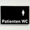 Praxisschild aus Acryl / Folie Patienten WC Damen zum Kleben