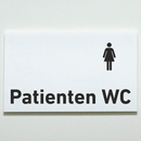 Praxisschild aus Acryl / Folie Patienten WC Damen zum Kleben