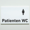 Praxisschild aus Acryl / Folie Patienten WC Damen zum Kleben