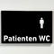 Praxisschild aus Acryl / Folie Patienten WC Herren zum Kleben