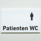 Praxisschild aus Acryl / Folie Patienten WC Herren zum Kleben