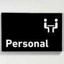Praxisschild aus Acryl oder Folie Personal zum Kleben