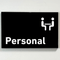 Praxisschild aus Acryl oder Folie Personal zum Kleben