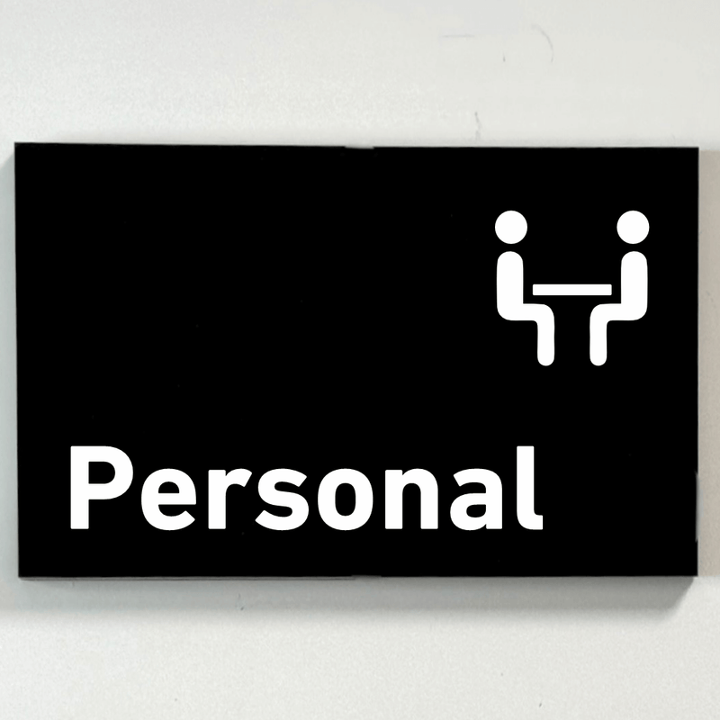 Praxisschild aus Acryl oder Folie Personal zum Kleben