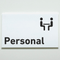 Praxisschild aus Acryl oder Folie Personal zum Kleben