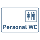 Schild für Ihre Praxis aus Acrylglas / Folie Personal WC zum Kleben