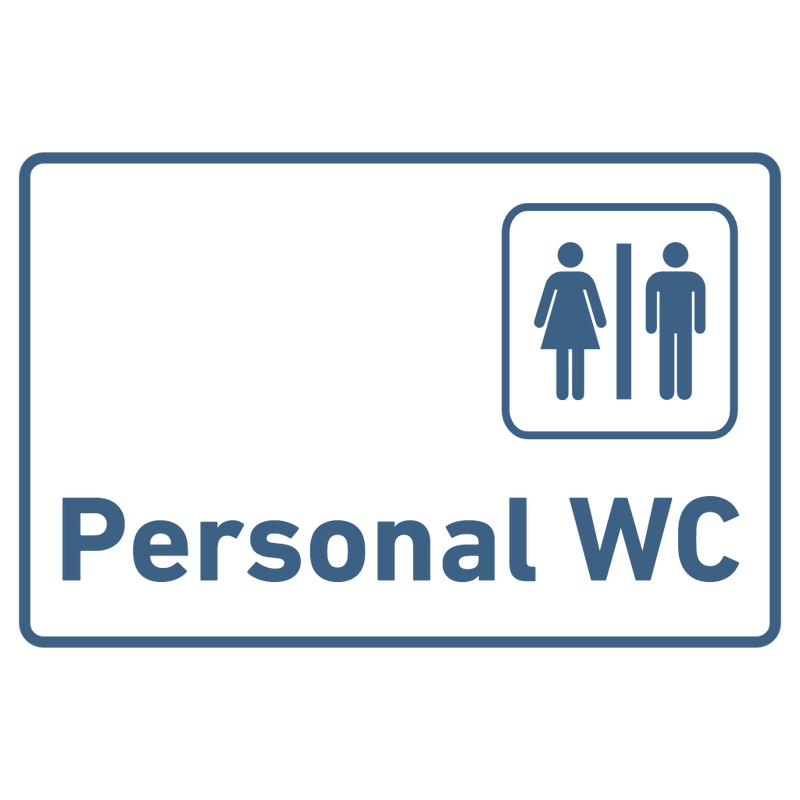 Schild für Ihre Praxis aus Acrylglas / Folie Personal WC zum Kleben