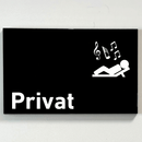 Praxisschild Acrylglas / Folienaufkleber Privat zum Kleben