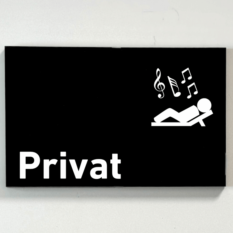 Praxisschild Acrylglas / Folienaufkleber Privat zum Kleben