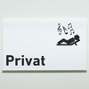 Schilder aus Acrylglas / Folienaufkleber Privat zum Kleben