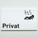 Praxisschild Acrylglas / Folienaufkleber Privat zum Kleben