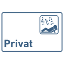 Praxisschild Acrylglas / Folienaufkleber Privat zum Kleben