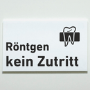 Praxisschild Acrylglas / Folienaufkleber Röntgen kein Zutritt zum Kleben