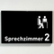 Praxisschild Acrylglas / Folienaufkleber Sprechzimmer 1-9 mit Piktogramm zum Kleben