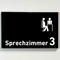 Praxisschild Acrylglas / Folienaufkleber Sprechzimmer 1-9 mit Piktogramm zum Kleben