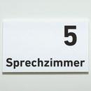 Praxisschild Acrylglas / Folienaufkleber Sprechzimmer 1-9 zum Kleben
