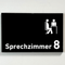 Praxisschild Acrylglas / Folienaufkleber Sprechzimmer 1-9 mit Piktogramm zum Kleben